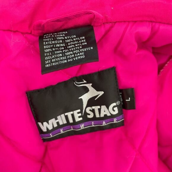 Vintage 80s White Stag Bold Colorblock Ski Winter Jacket Coat L - Picture 9 of 16